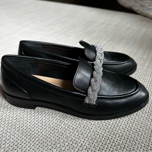 Gianni Bini Bristow Black Leather Loafers Size 7.5 - Picture 5 of 7